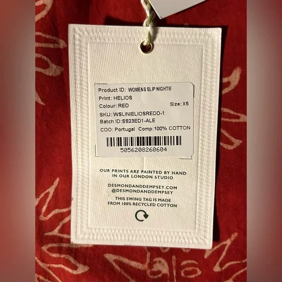 NWT DESMOND & DEMPSY PRINT COTTON VOILE DAY/NIGHT DRESS XS - Picture 5 of 6